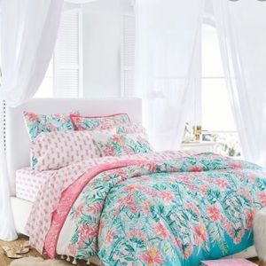 ECU Lilly Pulitzer Jungle Lilly Duvet Cover, Twin